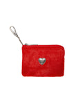 MARGESHERWOOD - HEART ZIPPER WALLET_SILVER LOGO_red haircalf