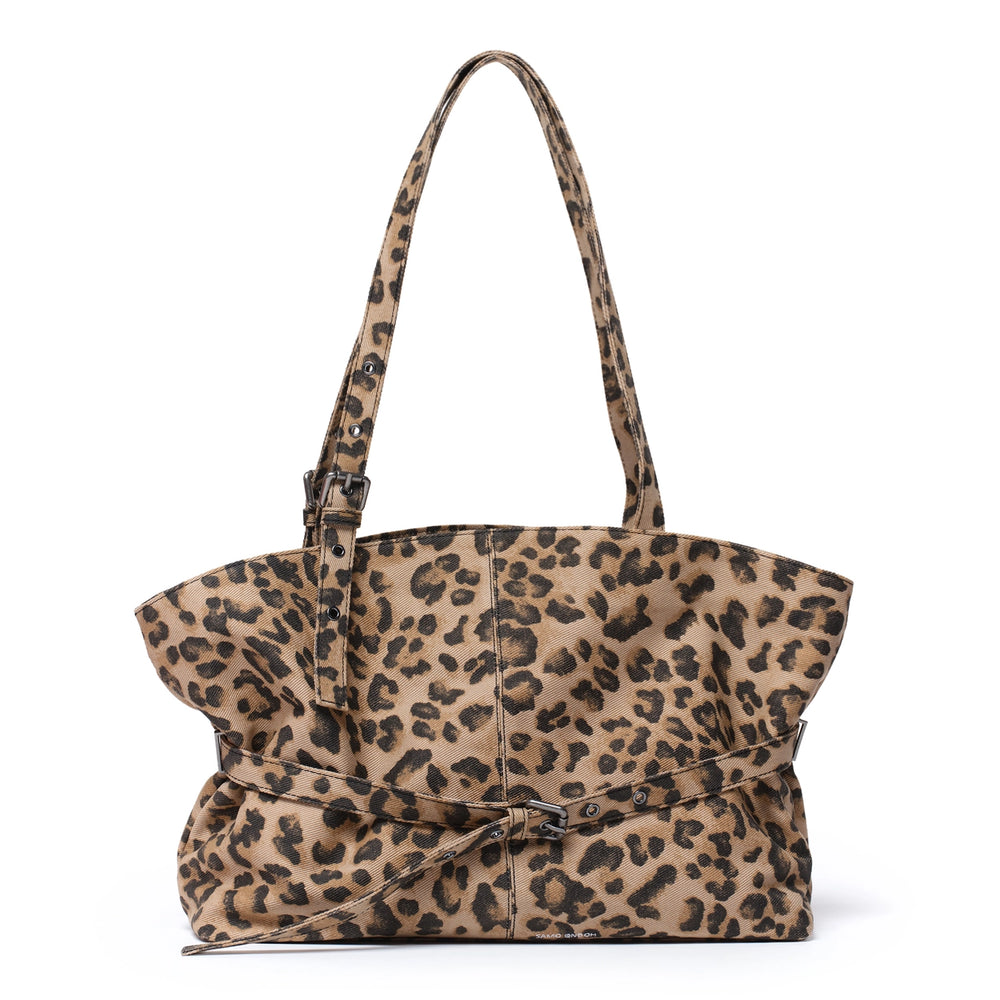 SAMO ONDOH - le belt bag L denim leopard