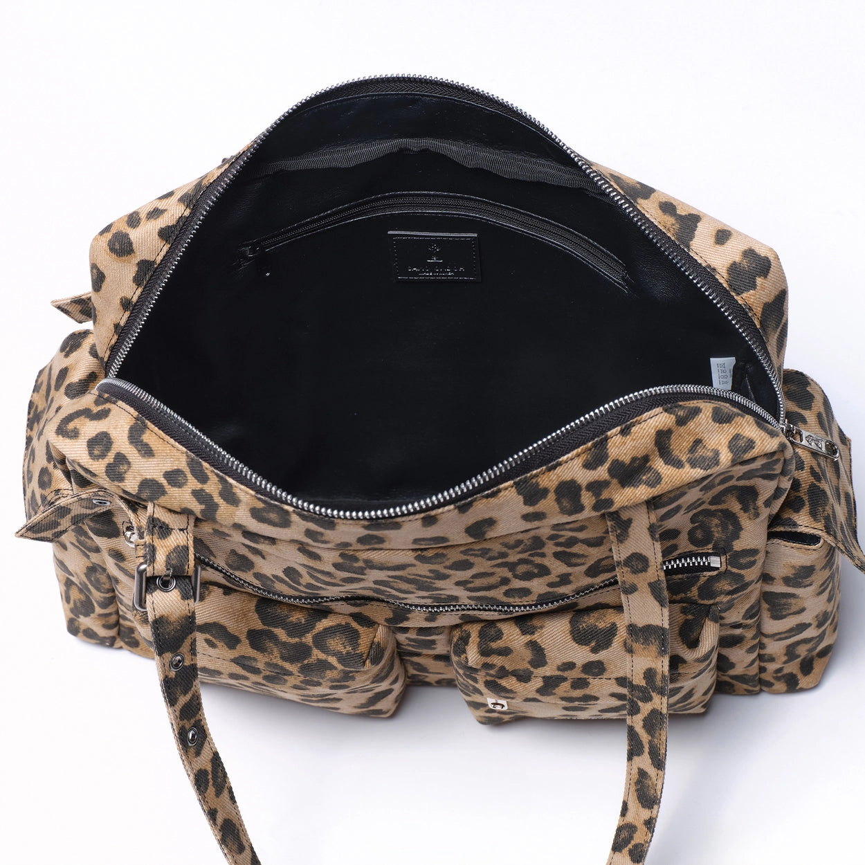 SAMO ONDOH - pocket utility bag L denim leopard – KORIAH SAMO ONDOH - pocket utility bag L denim leopard – KORIAH