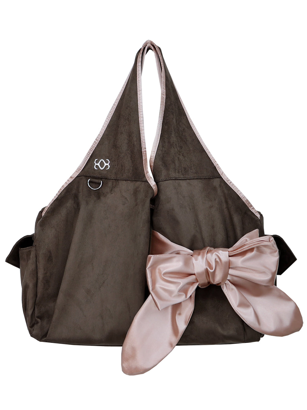 SIWEOL107 -  Bow Shoulder Bag (Suede Taupe)