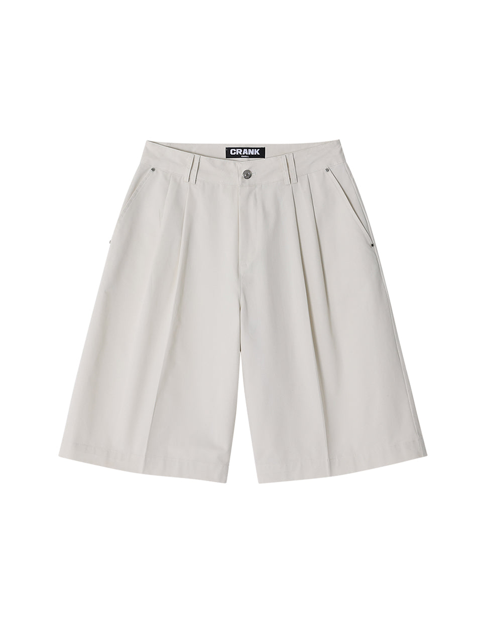 CRANK -  RIVET BERMUDA PANTS_CREAM