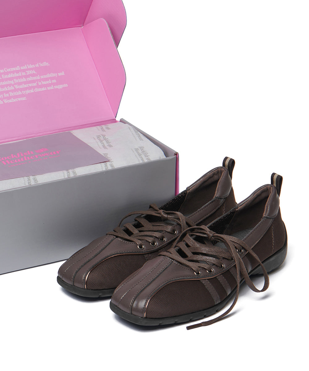 ROCKFISH WEATHERWEAR 25SS - BLISS LACEUP SNEAKERS CHOCO (Dispatch in 48hrs)