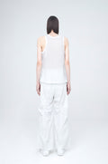 NACHE- CONSTRICT HOLE WIDE PANTS (UNISEX) WHITE