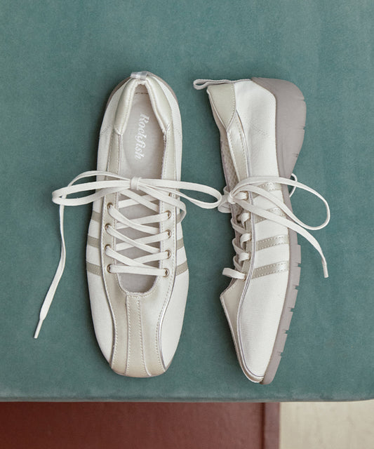 ROCKFISH WEATHERWEAR 25FW / BLISS LACEUP SNEAKERS - CREAM PEARL