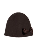 MARGESHERWOOD - RIBBON LOGO KNIT BEANIE_brown