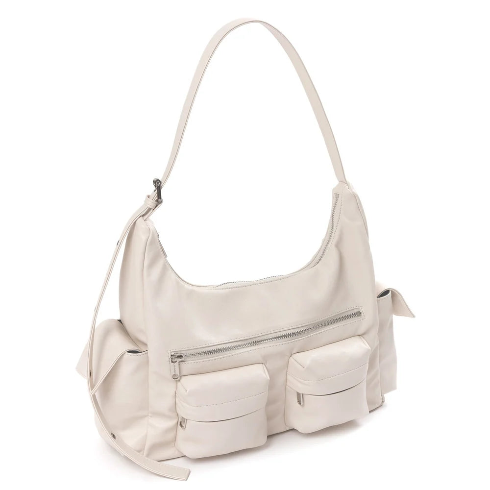 SAMO ONDOH - pocket mug bag L nappa ivory