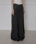 FLAREUP - Asymmetrical Wide Pants / Black