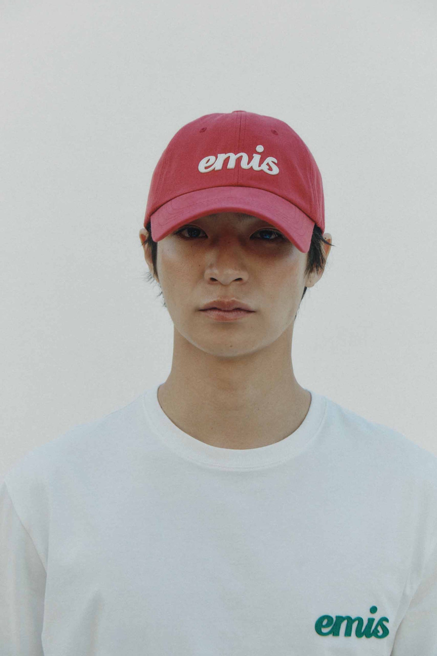 EMIS - APPLIQUE BALL CAP-RED Jisoo's pick (DISPATCH IN 48HRS)