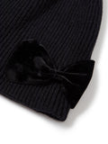 MARGESHERWOOD - RIBBON LOGO KNIT BEANIE_black