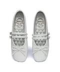 ROCKFISH WEATHERWEAR - SQUARE TOE TWO STRAP MARYJANES(ENAMEL) WHITE