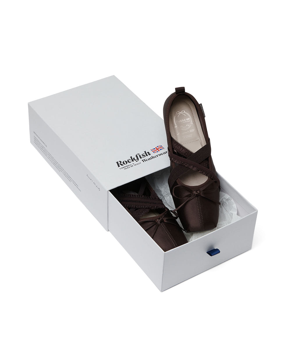 ROCKFISH WEATHERWEAR - BANDING BALLET FLATS / BROWN