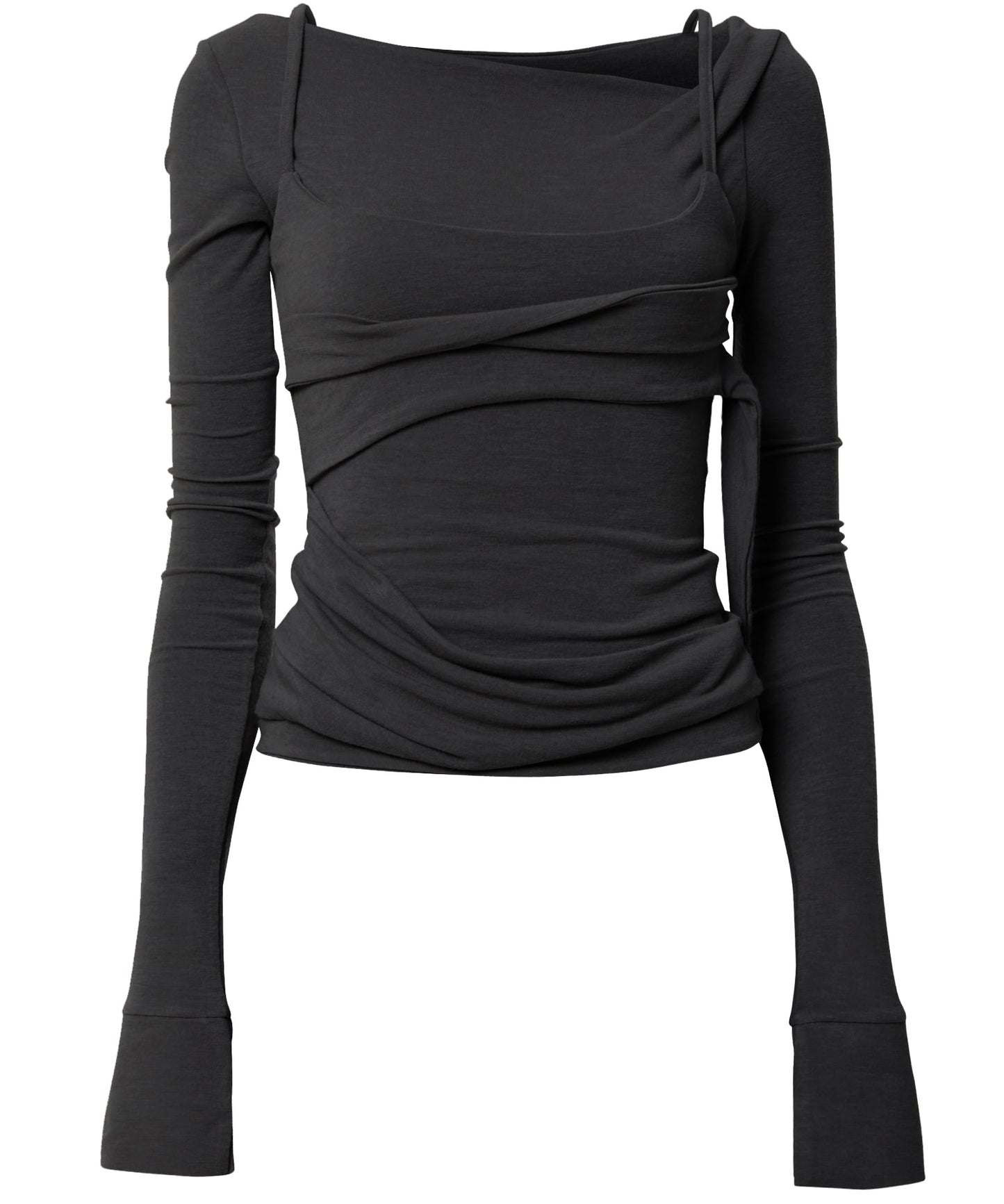 FLAREUP - Layered Bustier Long Sleeve / Black