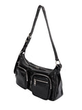 MARGESHERWOOD - OUTPOCKET HOBO_black glossy plain