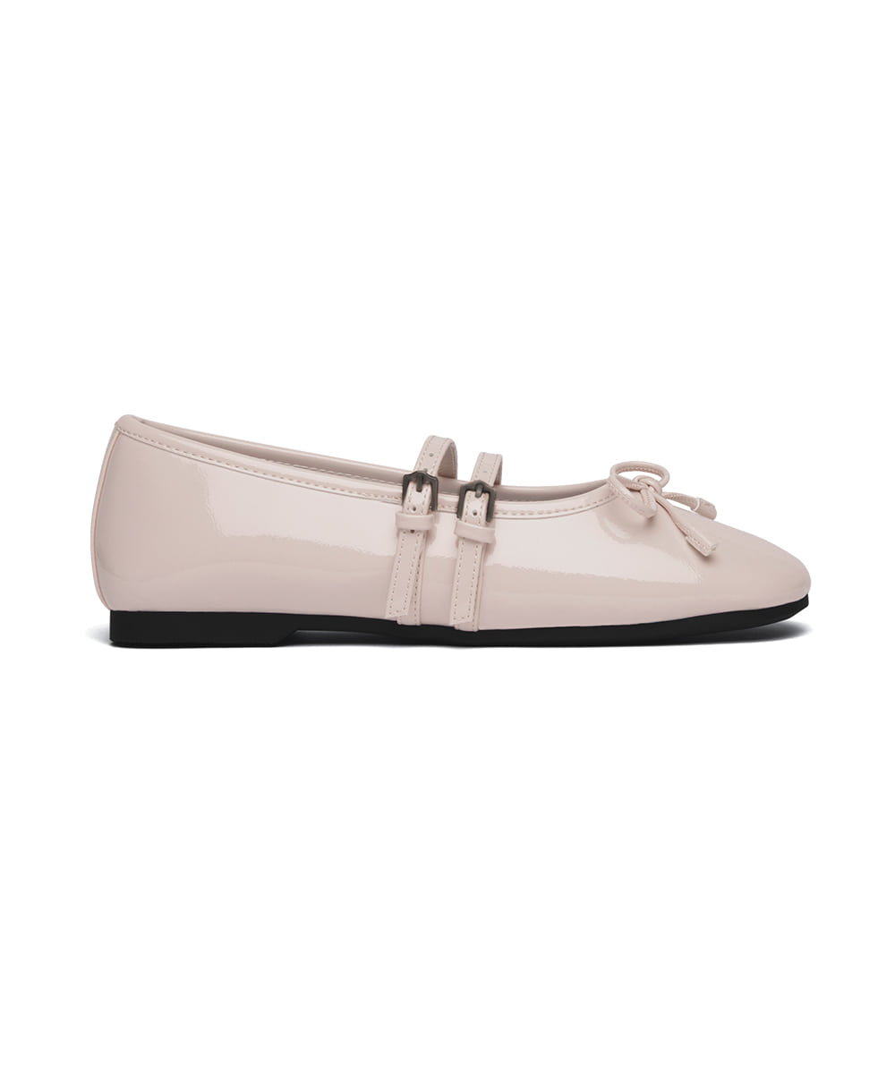 ROCKFISH WEATHERWEAR - SQUARE TOE TWO STRAP MARYJANES(ENAMEL) PINK