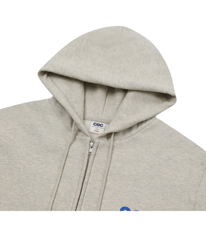 CHANCE CHANCE -  CEC ZIP-UP HOODIE OATMEAL