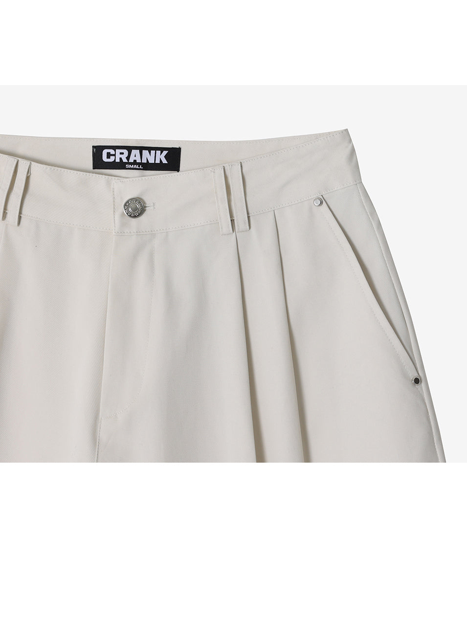 CRANK -  RIVET BERMUDA PANTS_CREAM