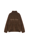 MATIN KIM -  MATIN FLEECE HIGH NECK JUMPER IN BROWN