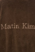 MATIN KIM -  MATIN FLEECE HIGH NECK JUMPER IN BROWN