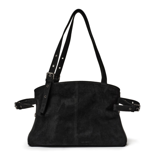 SAMO ONDOH - Zipper Shopper Bag M Suede Black