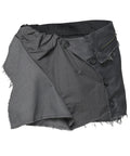 FLAREUP -  Asymmetrical Layered Mini Skirt  / Gray