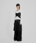 FLAREUP - Bustier Layered Long Sleeve / White