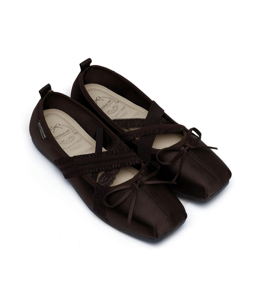 ROCKFISH WEATHERWEAR - BANDING BALLET FLATS / BROWN