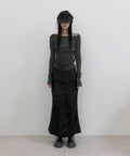 FLAREUP - Layered Bustier Long Sleeve / Charcoal Melange