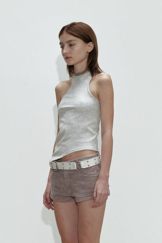 CERRIC -  ASYMMETRY SLEEVELESS / LIGHT GRAY