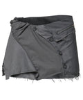 FLAREUP -  Asymmetrical Layered Mini Skirt  / Gray