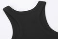 THREETIMES -  Jewel tank top cropped length black