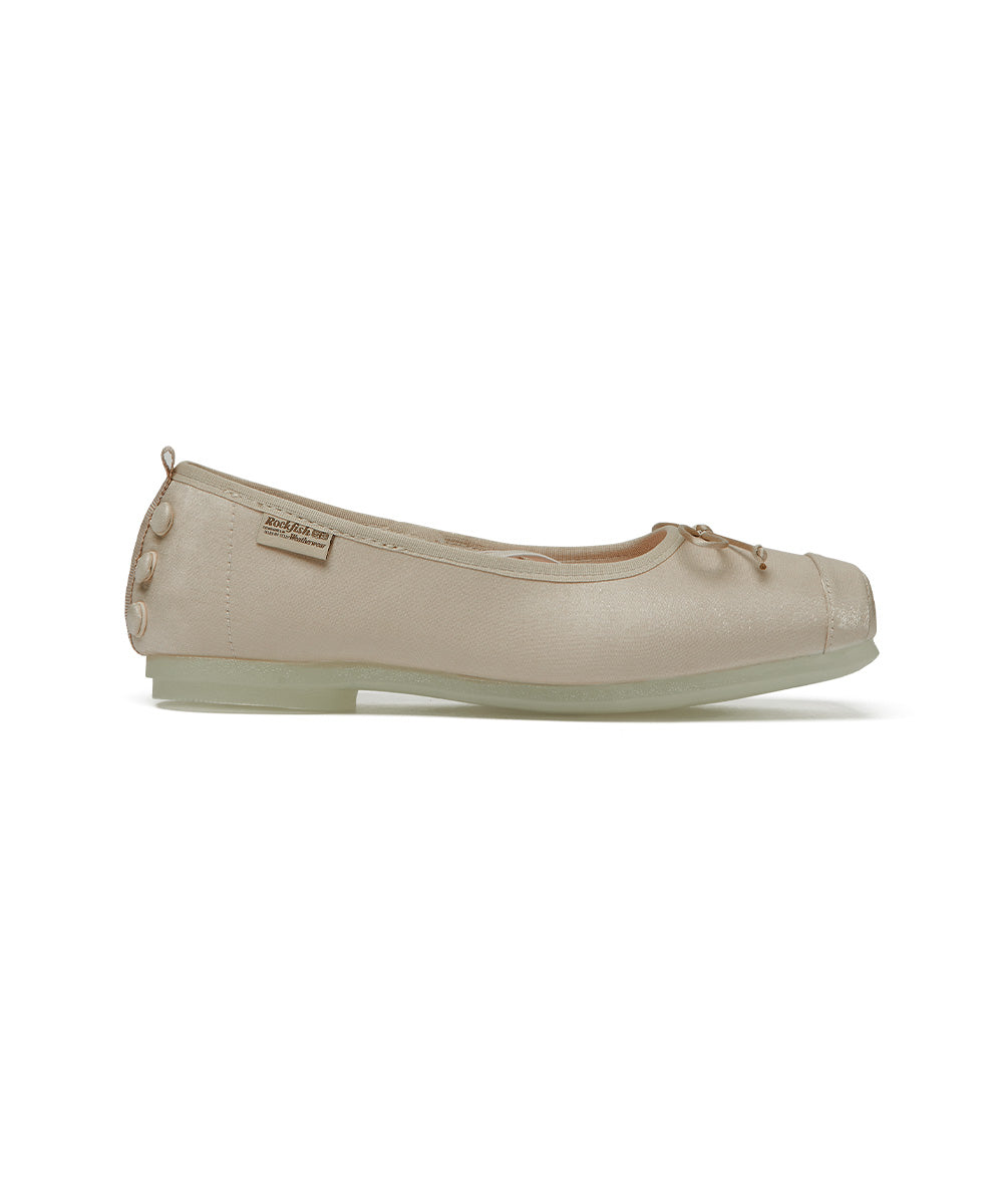 ROCKFISH WEATHERWEAR - TOE CAP BALLET FLATS / BEIGE