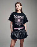 MARDI MERCREDI -  BALLOON MINI SKIRT CRINKLED_BLACK