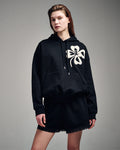 MARDI MERCREDI -  HOODY CLOVERMARDI BOUCLE_BLACK CREAM