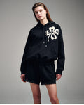 MARDI MERCREDI -  HOODY CLOVERMARDI BOUCLE_BLACK CREAM