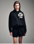 MARDI MERCREDI -  HOODY CLOVERMARDI BOUCLE_BLACK CREAM