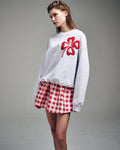 MARDI MERCREDI -  SWEATSHIRT CLOVERMARDI BOUCLE_HEATER RED