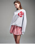 MARDI MERCREDI -  SWEATSHIRT CLOVERMARDI BOUCLE_HEATER RED