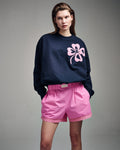 MARDI MERCREDI -  SWEATSHIRT CLOVERMARDI BOUCLE_NAVY PINK