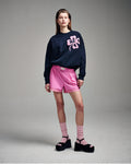 MARDI MERCREDI -  SWEATSHIRT CLOVERMARDI BOUCLE_NAVY PINK