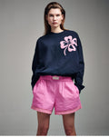 MARDI MERCREDI -  SWEATSHIRT CLOVERMARDI BOUCLE_NAVY PINK