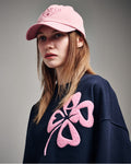 MARDI MERCREDI -  SWEATSHIRT CLOVERMARDI BOUCLE_NAVY PINK