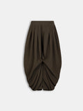 MELANCHOLY - Sable Draped Trousers / Brown