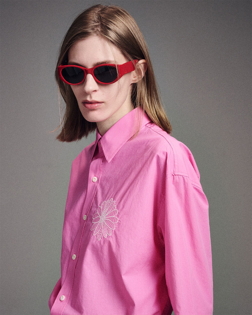 MARDI MERCREDI -  COTTON POPLIN SHIRT_PEONY PINK