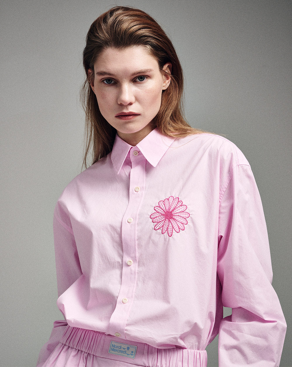 MARDI MERCREDI -  COTTON POPLIN SHIRT_PINK FUCHSIA