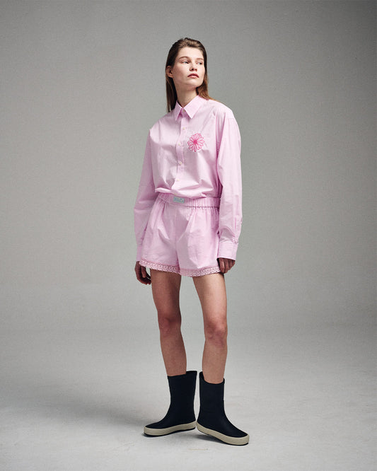 MARDI MERCREDI -  COTTON POPLIN SHIRT_PINK FUCHSIA