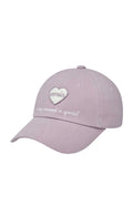 HEART WAPPEN BALL CAP-PURPLE