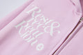 REST & RECREATION -  RR LOGO STITCH ZIP-UP HOODIE - PINK