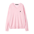 REST & RECREATION -  RR LOGO OVERSIZE V NECK TOP - PINK