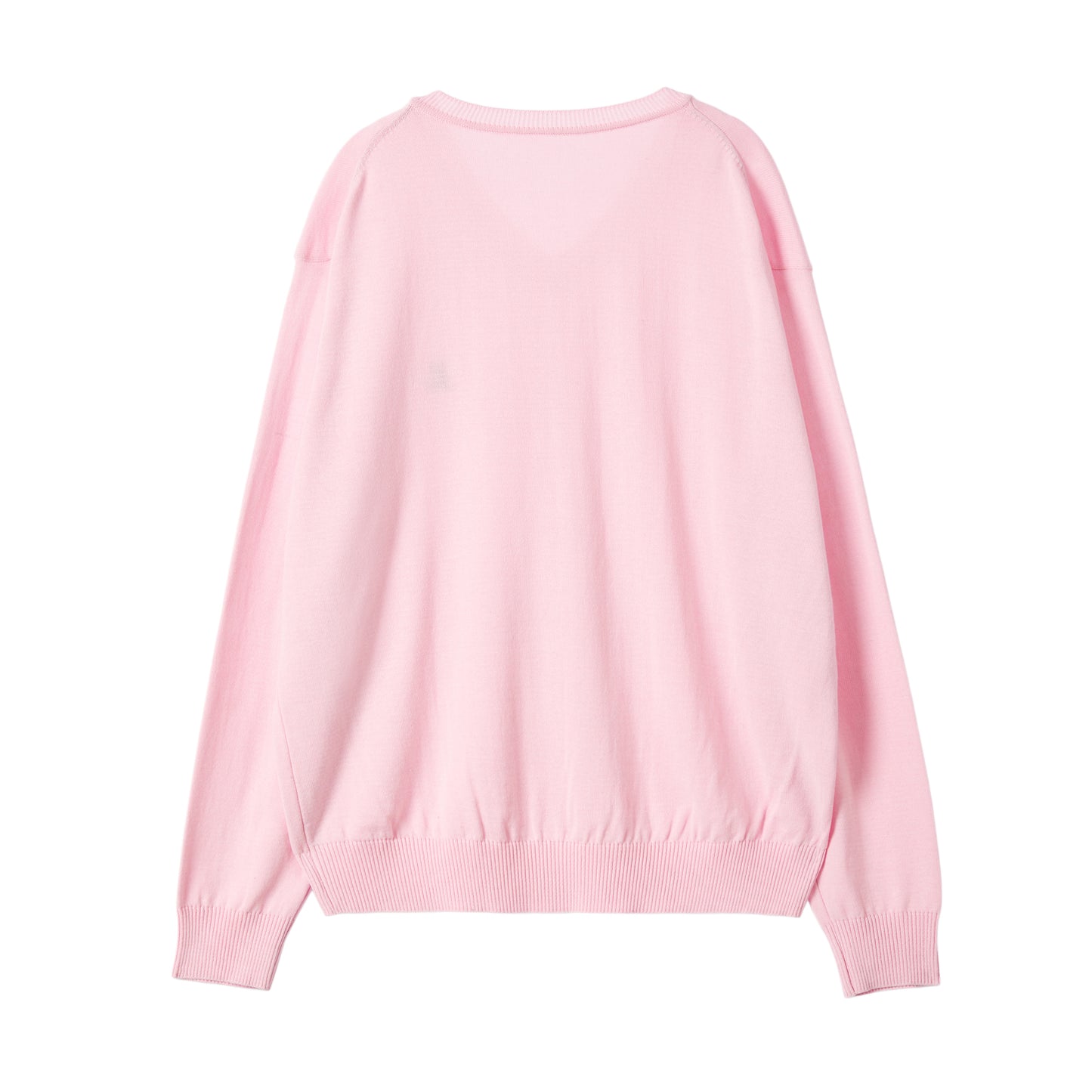 REST & RECREATION -  RR LOGO OVERSIZE V NECK TOP - PINK