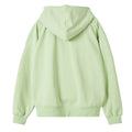 REST & RECREATION -  RR LOGO STITCH ZIP-UP HOODIE - YELLOWISH GREEN